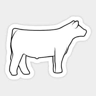 Show Steer Silhouette  - NOT FOR RESALE WITHOUT PERMISSION Sticker